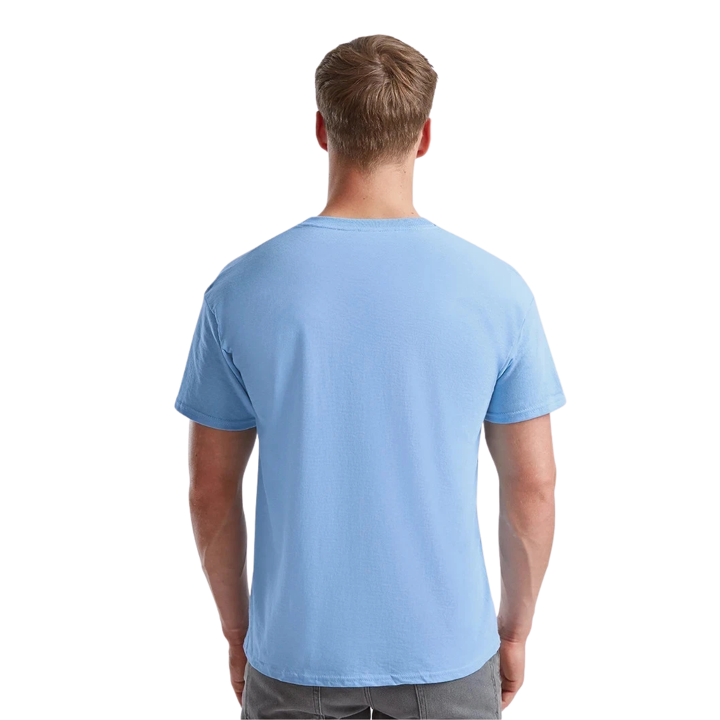 Men's Fruit of the Loom Plain T Shirt 100% Cotton Sky Blue Tee