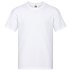 Men's Fruit of the Loom Plain T Shirt 100% Cotton White Tee