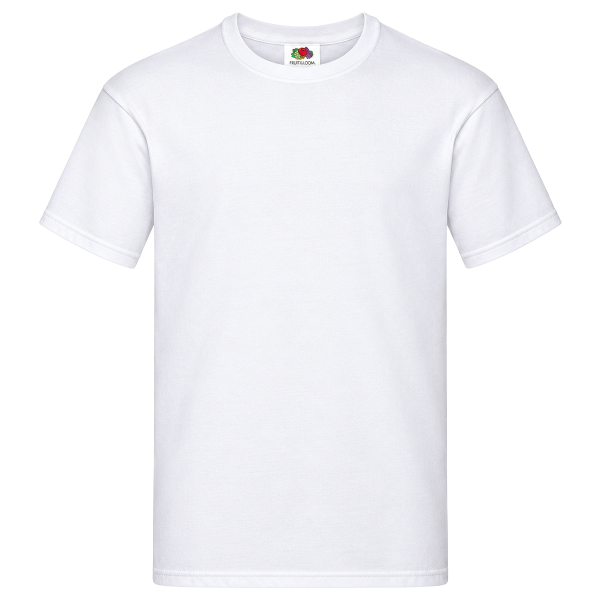 Men's Fruit of the Loom Plain T Shirt 100% Cotton White Tee