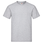 Men's Fruit of the Loom Plain T Shirt 100% Cotton Heather Grey Tee