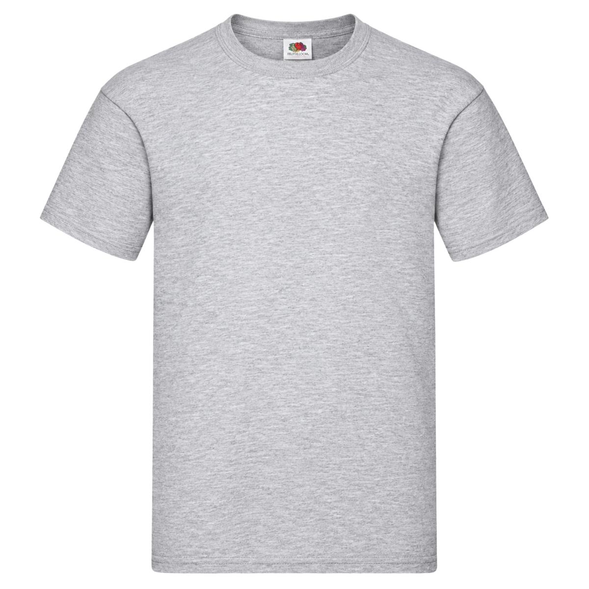 Men's Fruit of the Loom Plain T Shirt 100% Cotton Heather Grey Tee