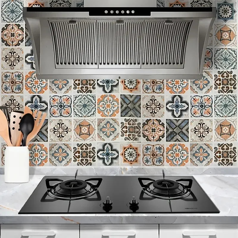Tile 3D Waterproof Cabinet Wallpaper Home Decor Furniture Vinyl Wall Self Adhesive PVC Wallpaper Kitchen Cabinet Door Sticker