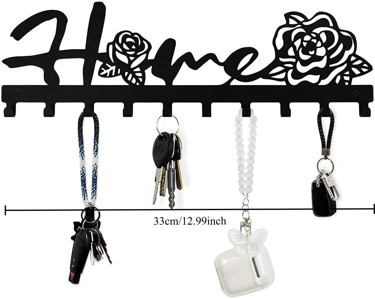 1pc Metal Wall Hooks Key Holder, Wall Mounted Coat Rack, Iron Art Decor For Home Kitchen Door