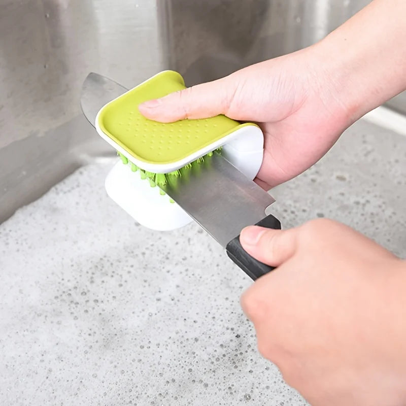 Car Interior Seat Belt Cleaning Brush Special Tool Double-sided U-shaped Folding Tray Sponge Diamond Brush Seat Belt Handguard