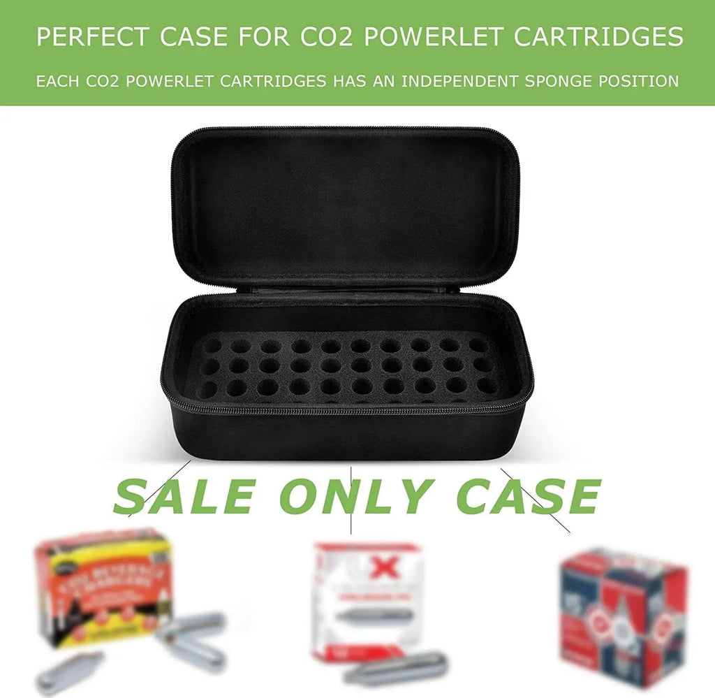 CO2 N2O Cartridge Organizer Case Only Compatible With Crosman Umarex Daisy Leland, 40 Slot Holder Box For Outdoor 8g 12g Refills