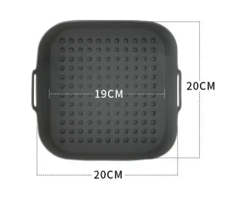 Air Fryer Silicone Pot Thick Reusable Silicone Square Air Fryer Liners Replacement of Parchment Liner Paper Air Fryer Basket