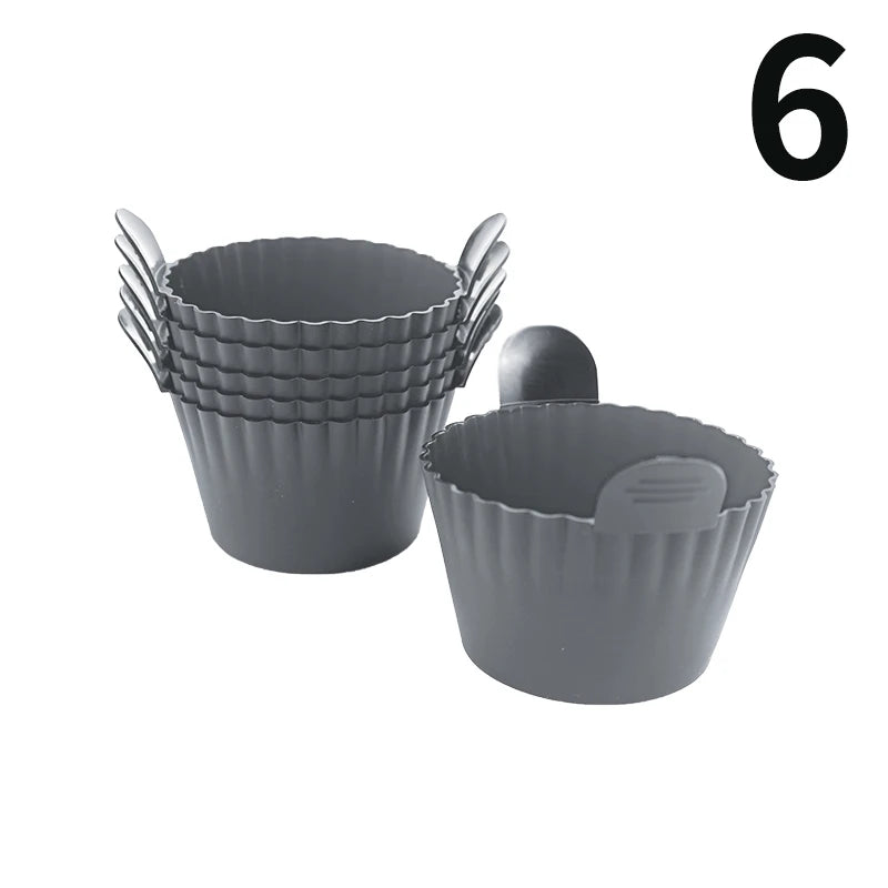 Dishwasher Safe Air Fryer Silicone Egg Cups Silicone Egg Cooker Mold Reusable Egg & Cake Baking Cups Safe Ramekins Muffin Liners