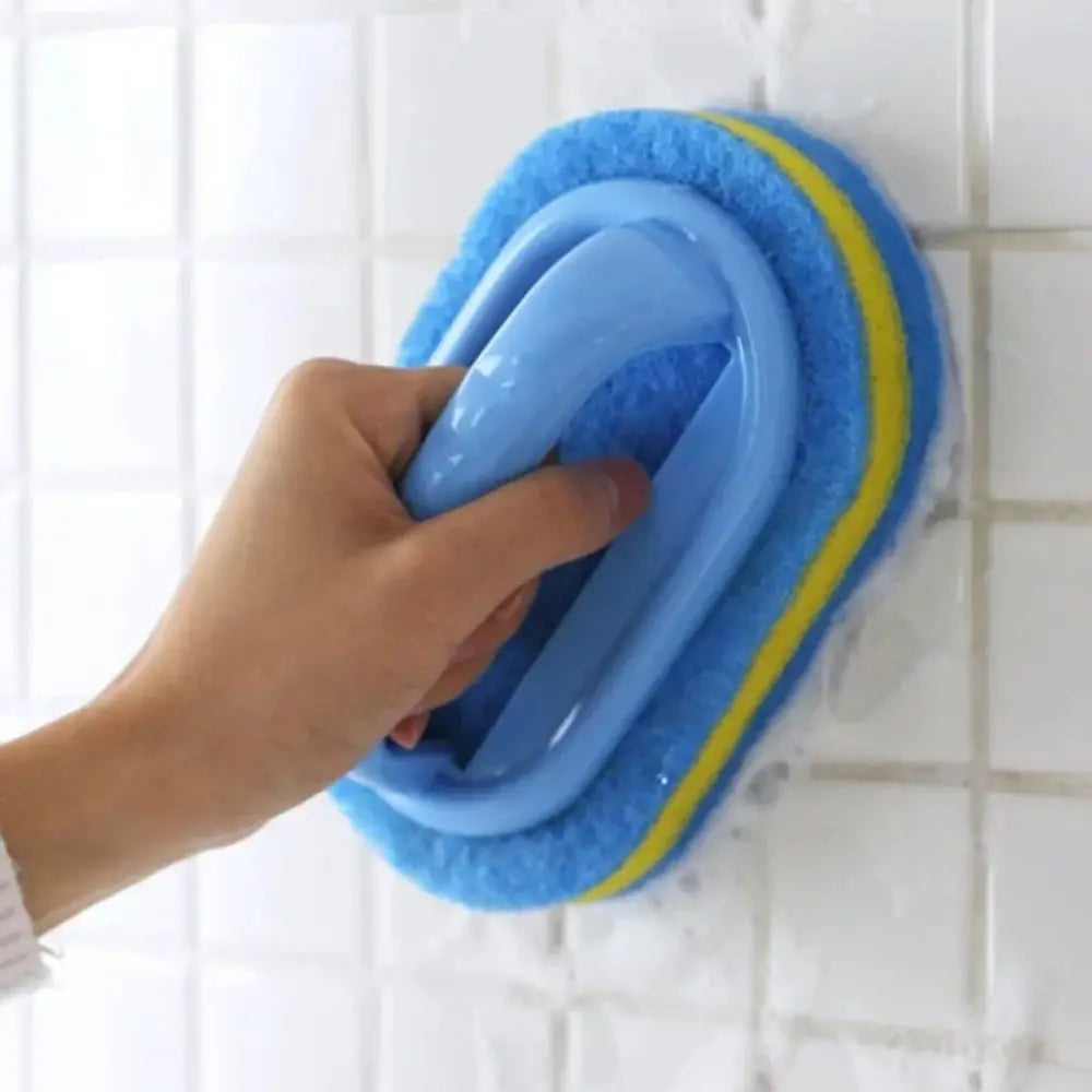 Multi-Function Cleaning Sponge with Handle for Kitchen & Bath