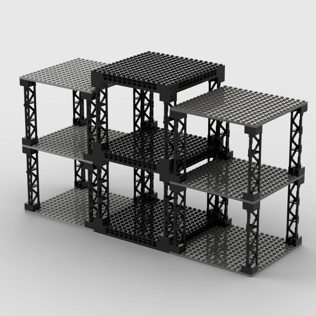 Multi Functional Building Blocks Stackable Multi-Layer Desktop Storage Rack Simulated Military Bunkers 16x16 Plate Support Girde