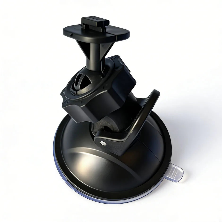 Universal 360° Rotating Suction Cup Mount for Action Camera, Car DVR on Windshield - Secure Holder Bracket for Driving Recording