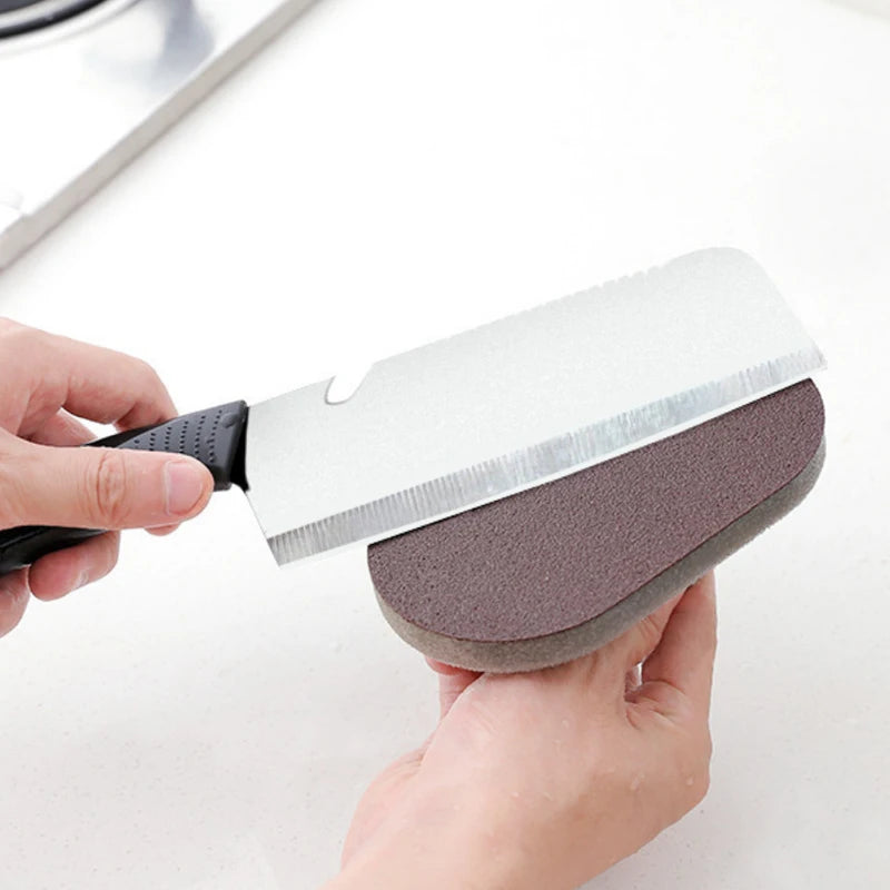 Emery Sponge Cleaning Brush with Handle for Kitchen & Bath