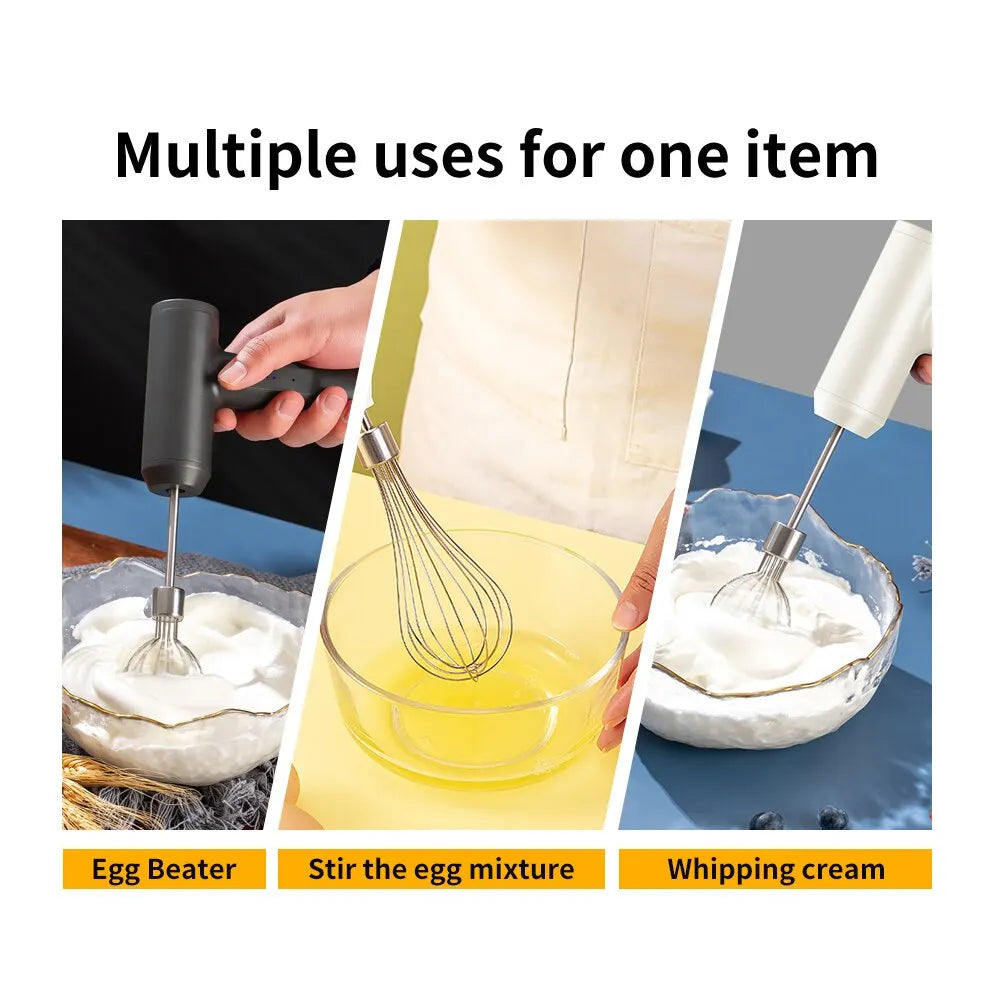 Wireless Electric Food Mixer 3-Speed Portable Egg Beater