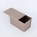 1Pcs Non-Stick Pullman Loaf Pan with Lid - Carbon Steel Corrugated Bread Toast Box Mold for Perfectly Baked Bread Toast