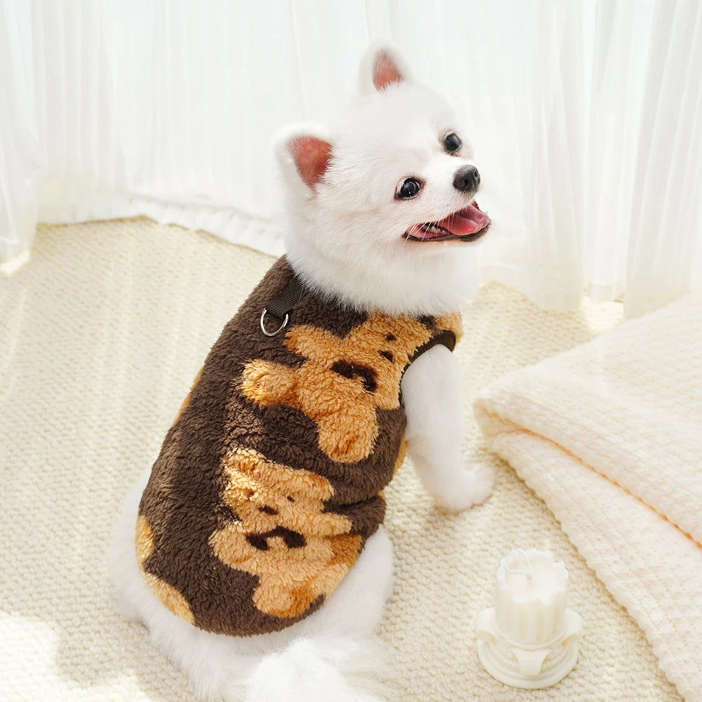 M-7XL Pet Warm Flannel Clothes Winter Dog Cat Coat Pet Clothes 5-35kg Bichon French Bulldog Clothes Pajamas
