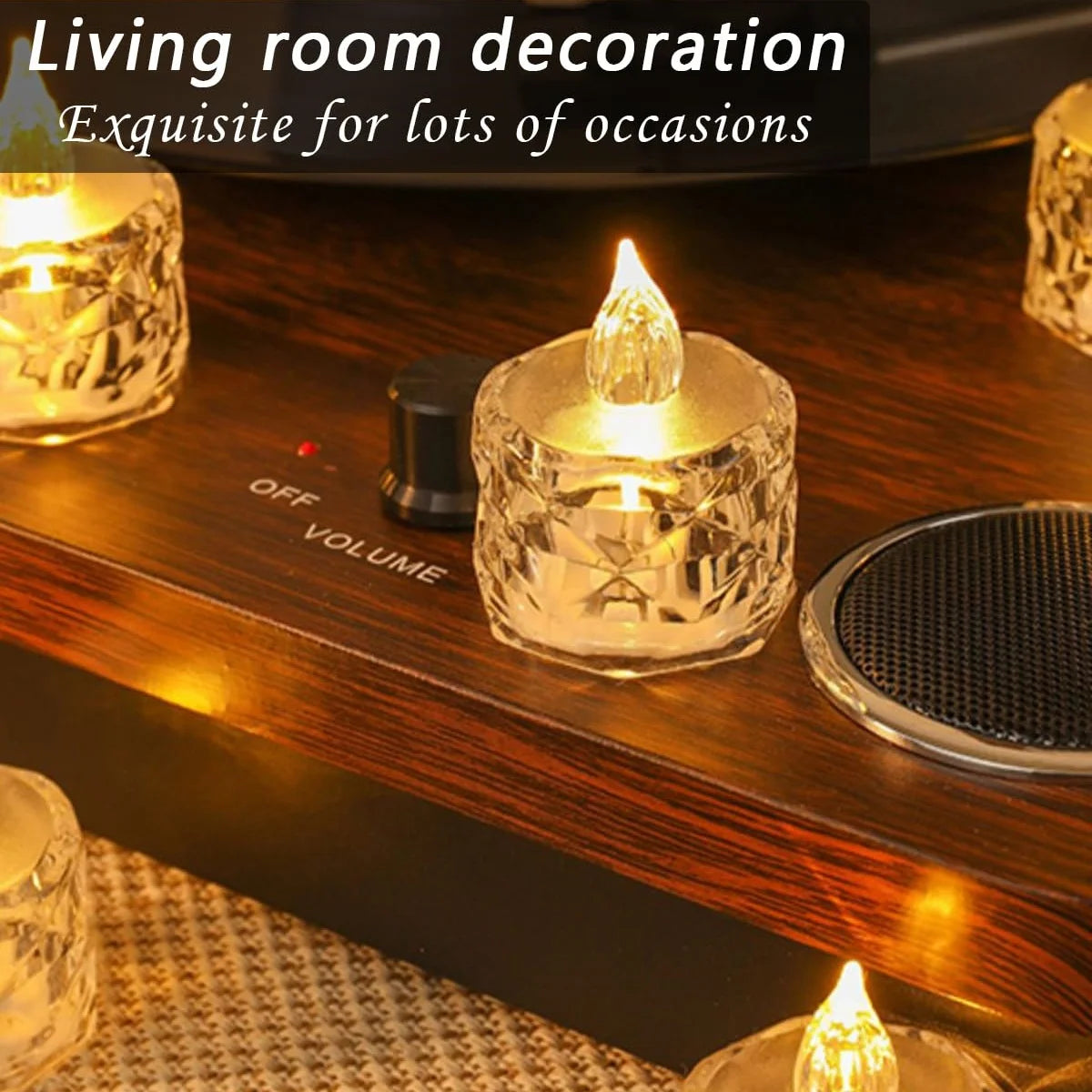 4/8/16Pcs Flameless LED Light Candles Crystal Candle Transparent Electronic Night Lamp for Wedding Valentine's Day Party Decor