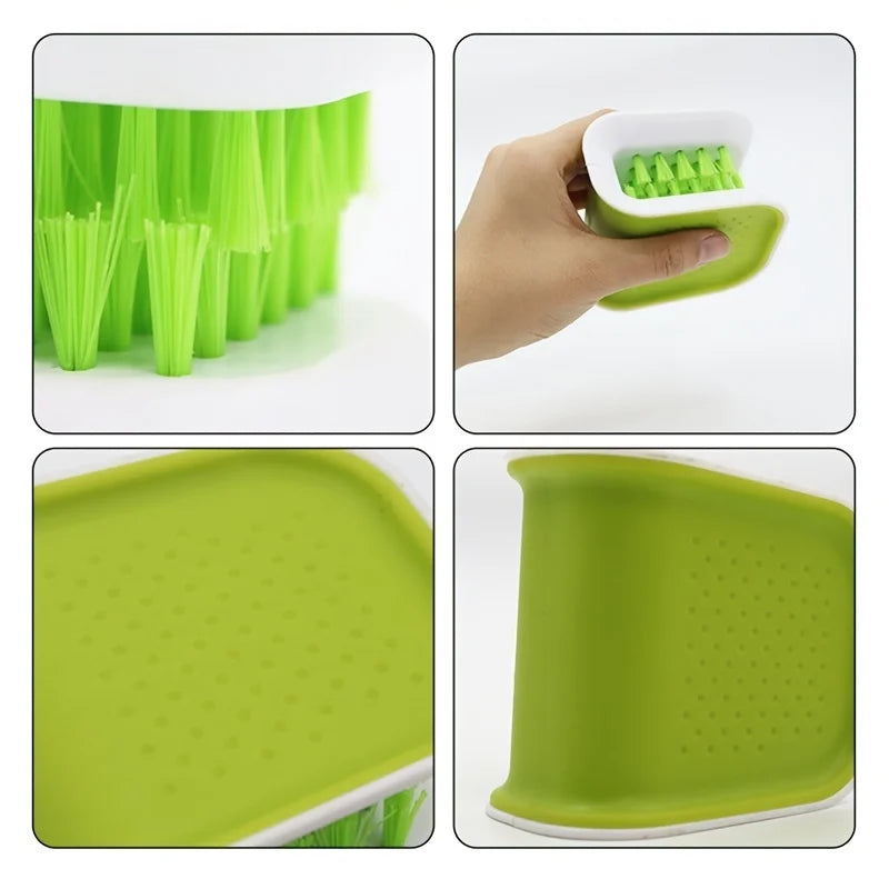 Car Interior Seat Belt Cleaning Brush Special Tool Double-sided U-shaped Folding Tray Sponge Diamond Brush Seat Belt Handguard