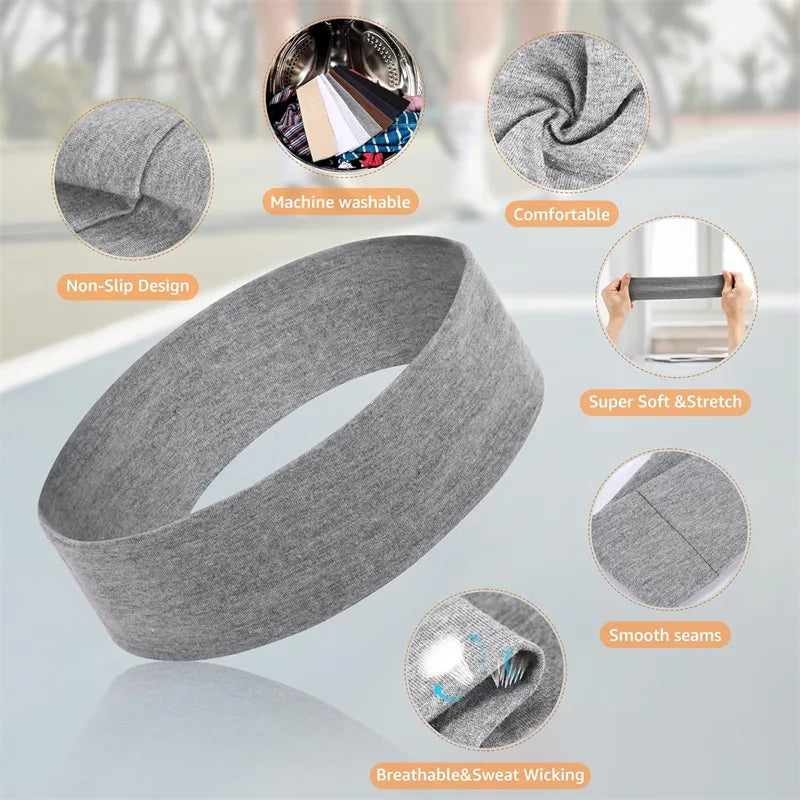 7Pcs Solid Elastic Hair Bands Yoga Headband Women Men Simple Sports Running Absorb Sweat Elastic Hair Bands Hair Accessories