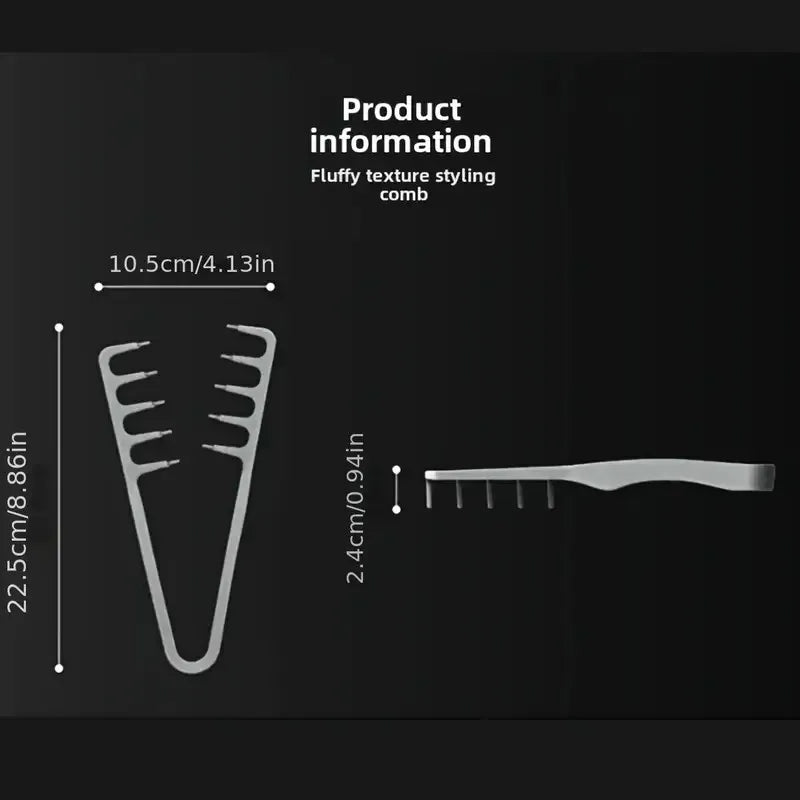 Volumizing Wide-Tooth Hair Styling Comb Curling Tools Fluffy Texture for Men Ideal for All Hair Types Hairstyling Tools