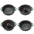 Round Silicone Cake Mold 3D Spiral Pattern Bundle Pan Nonstick Birthday Cake Pan Brownie Dessert Cake Decor DIY Baking Tool