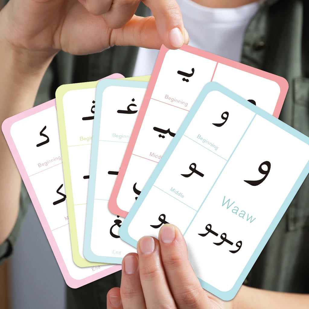 28pcs Arabic Educational Alphabet Flash Cards For Arabic Beginner Or Early Tutoring School Interesting Learning Interaction Card