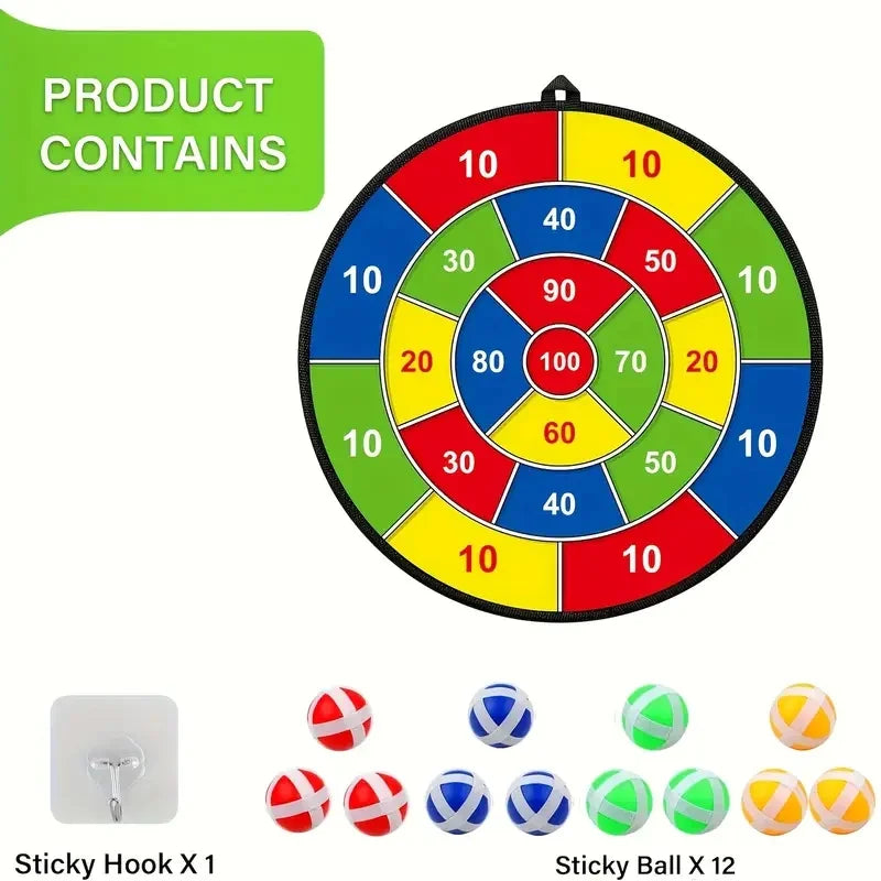 29" Kids Dart Board with Sticky Balls Large Indoor/Outdoor Fun Party Game Toy for Boys Birthday Play