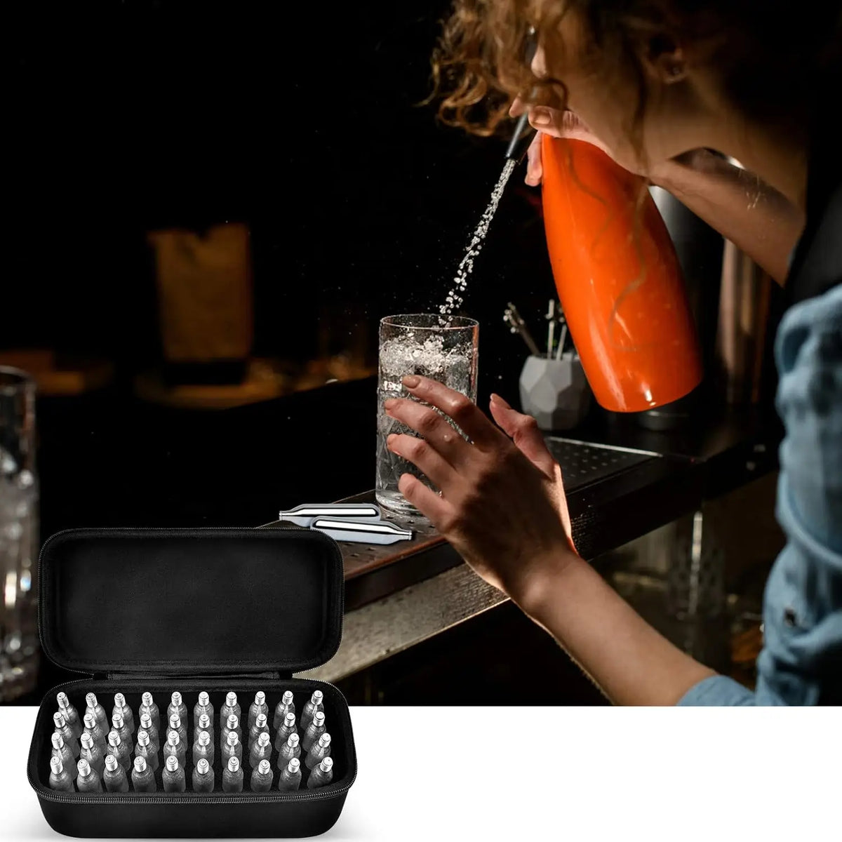 CO2 N2O Cartridge Organizer Case Only Compatible With Crosman Umarex Daisy Leland, 40 Slot Holder Box For Outdoor 8g 12g Refills