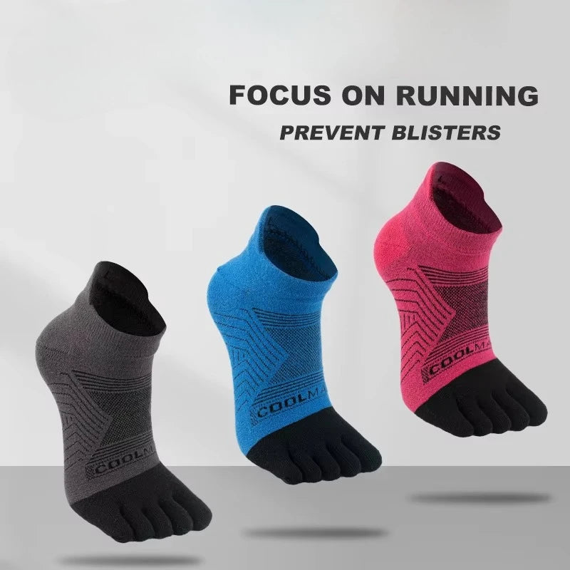 Five Finger Socks Ankle Socks Sports Breathable Sweat-absorben Comfortable Shaping Anti Friction No Show Socks With Toes