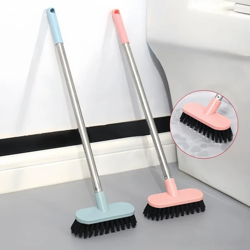 Floor Scrub Brush with Long Handle,Multi-Purpose Heavy Duty Hardwood Floor Scrubber,Cleaning Balcony Patio Garage Outdoor/Indoor