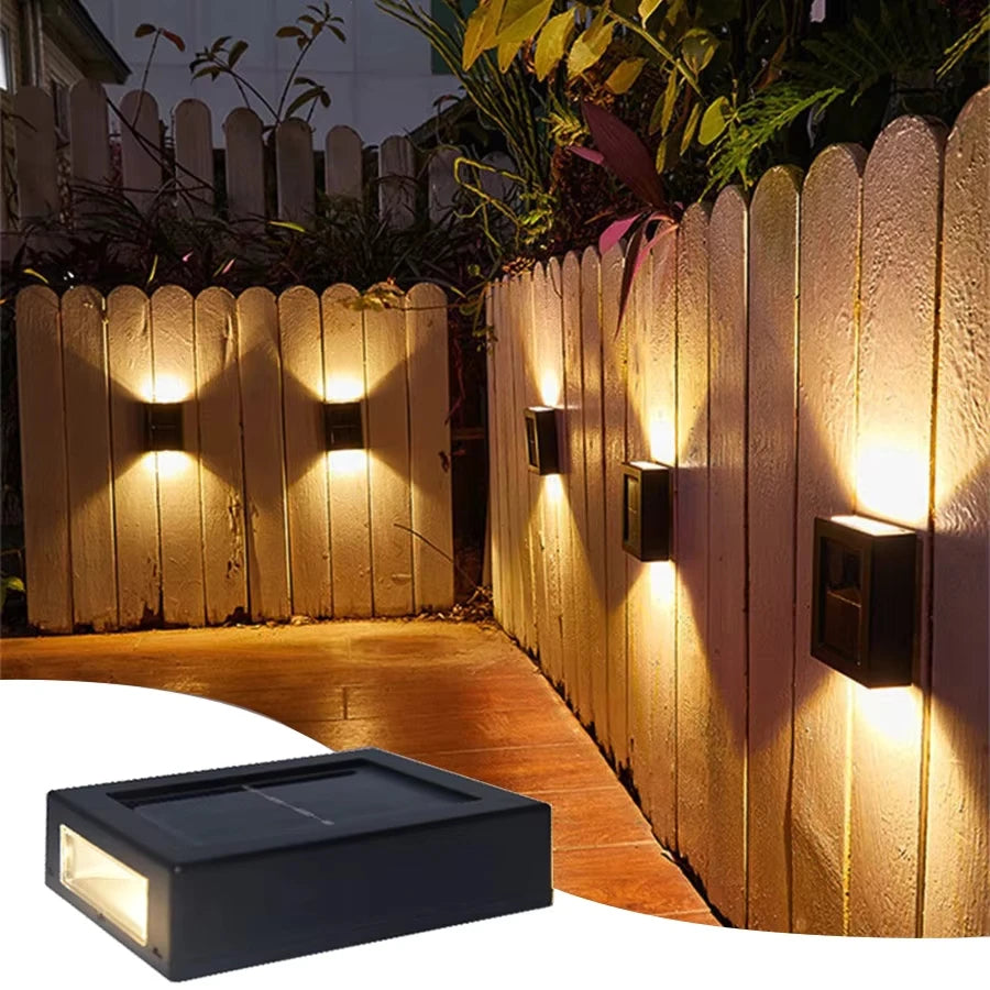 Solar LED Outdoor Light Solar Lighting Sensor Lamp Streetlights Exterior Garden Decoration Garland Waterproof Solar Wall Light