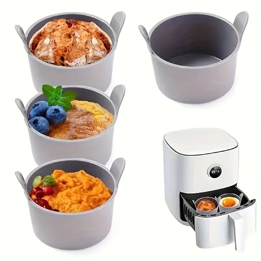 1PC/4PCS Silicone Egg Poacher Cups for Air Fryer Egg Cooker Mold Non-Stick Egg Boiling Tool
