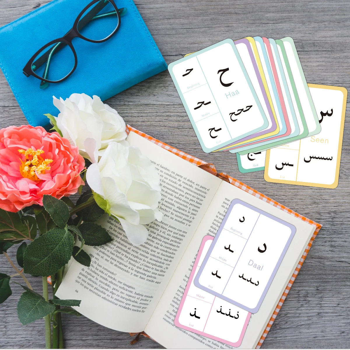 28pcs Arabic Educational Alphabet Flash Cards For Arabic Beginner Or Early Tutoring School Interesting Learning Interaction Card