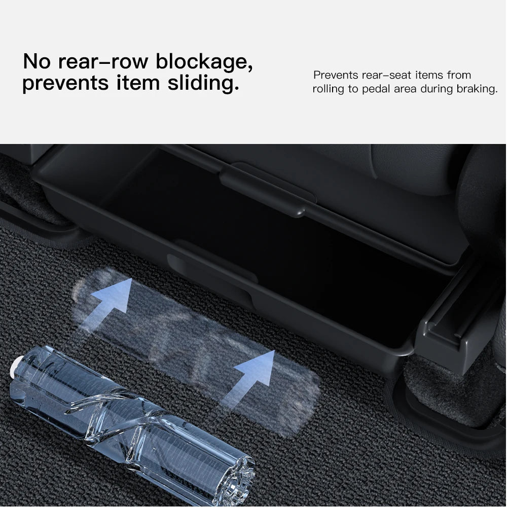 YZ For Tesla Model Y Juniper 2025+ YL  Under Seat Storage Box Car Interior Accessories Drawer Type Organizer Storage Lower Box