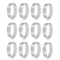 6PCS/12PCS Perforated Tart Rings for Baking Stainless Steel Round Cake Rings French Dessert Mold Small Fruit Tart Rings Baking