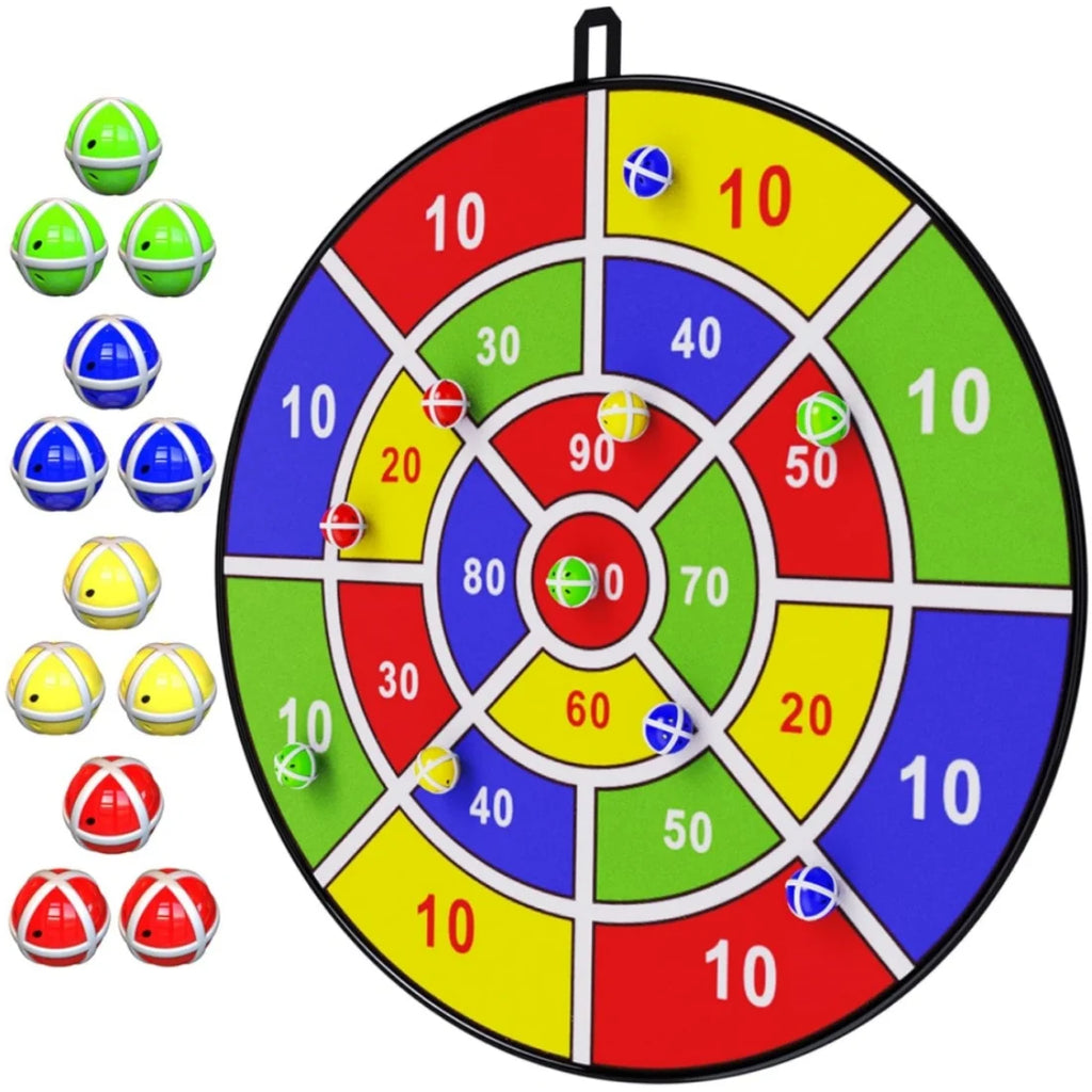 29" Kids Dart Board with Sticky Balls Large Indoor/Outdoor Fun Party Game Toy for Boys Birthday Play