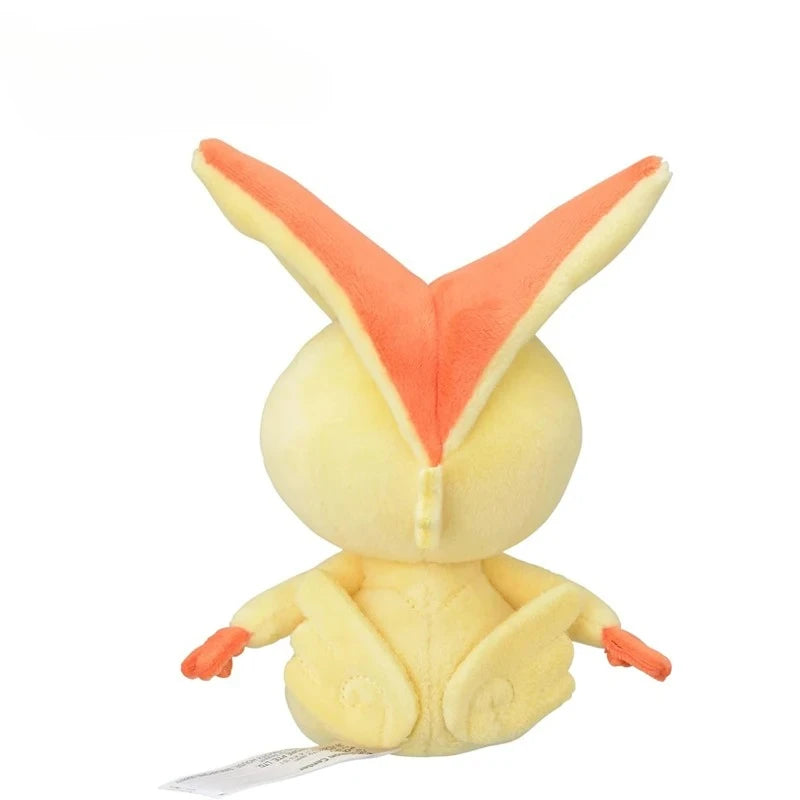 Kawaii # 494 Victini Stuffed Toys Cartoon Plush Dolls Throw Pillow Birthday Gift for Kids Friends Boys Home Decoration