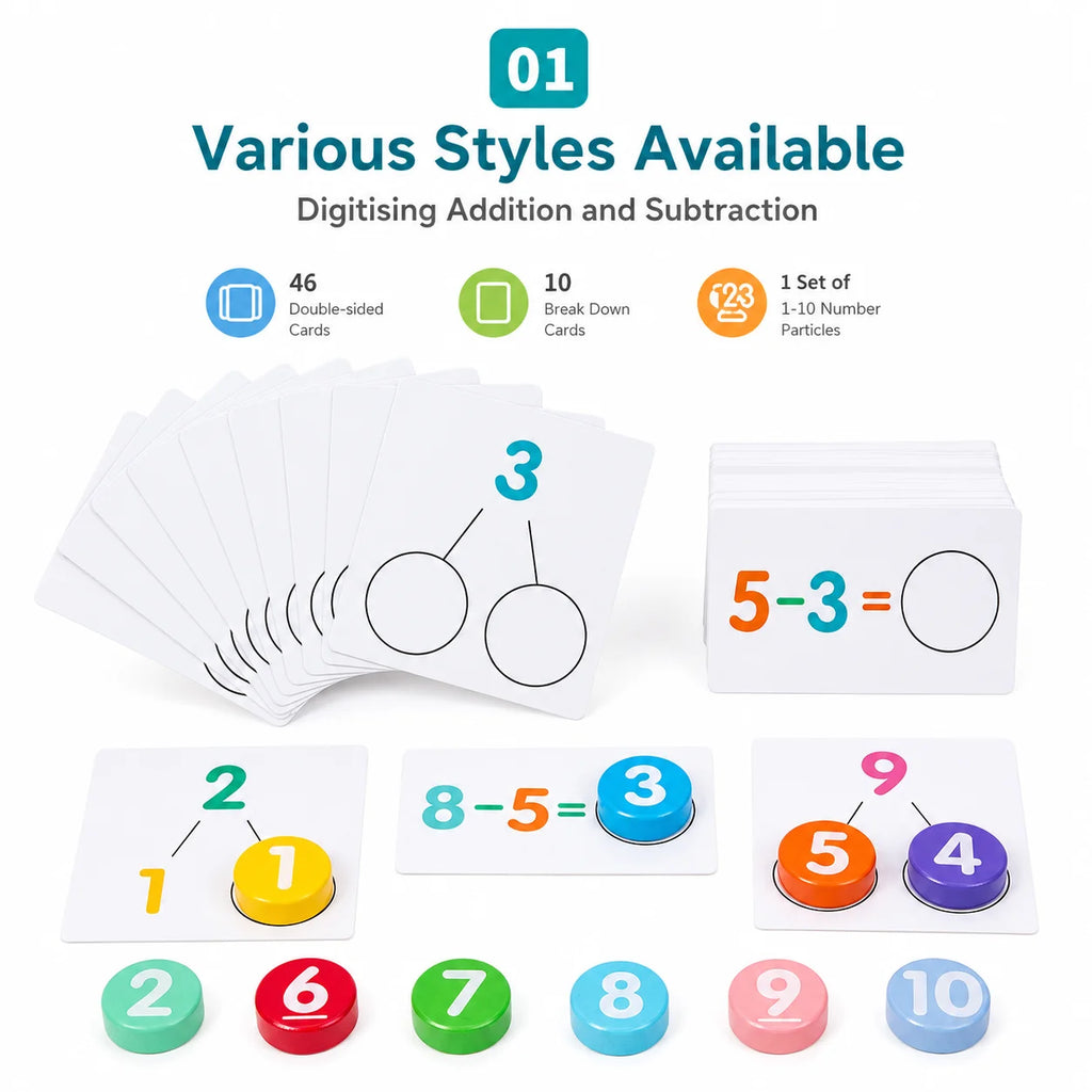Children's Early Education Math Teaching Aids Number Cognition Matching Educational Toys for Mathematical Operations Learning