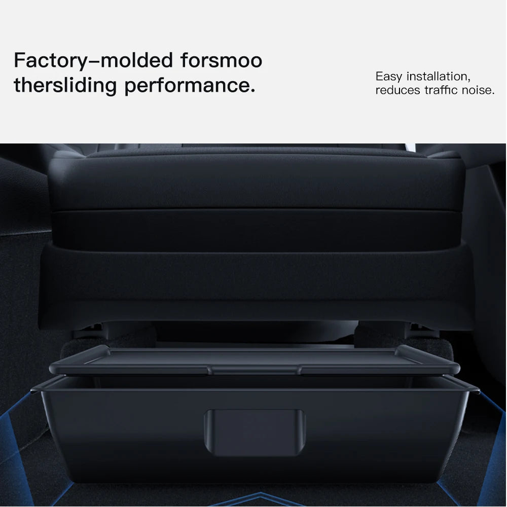 YZ For Tesla Model Y Juniper 2025+ YL  Under Seat Storage Box Car Interior Accessories Drawer Type Organizer Storage Lower Box