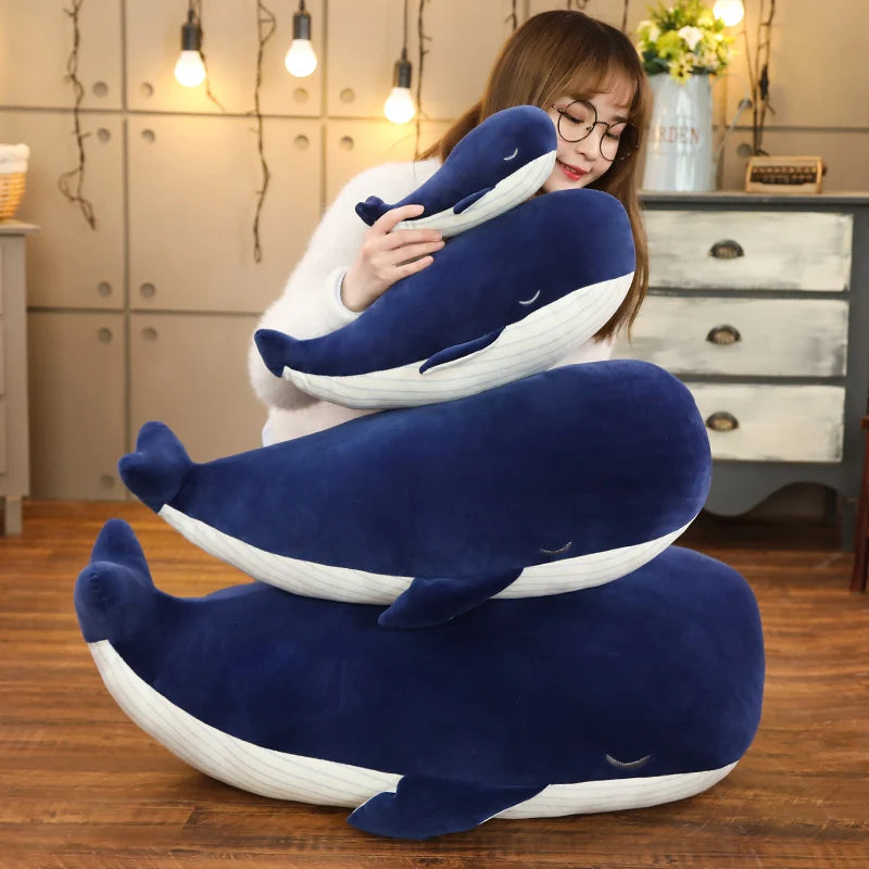 25CM Cartoon Super Soft Plush Toy Sea Animal Blue Whale Soft Toy Stuffed Animal Fish Children's birthday gift