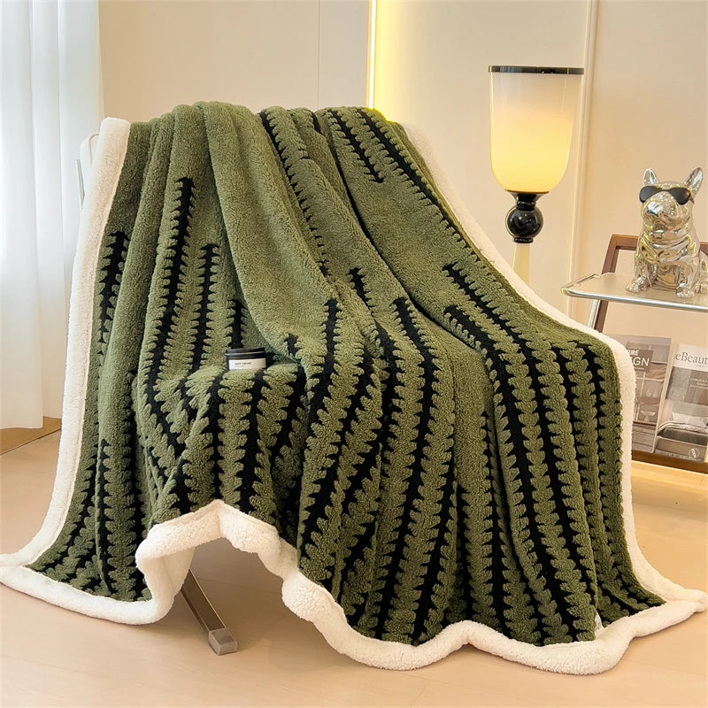 Warm Flannel Autumn Winter Blanket Super Soft Fluffy Queen Blanket Single Double Cozy Skin-friendly Multifunctional Nap Blanket