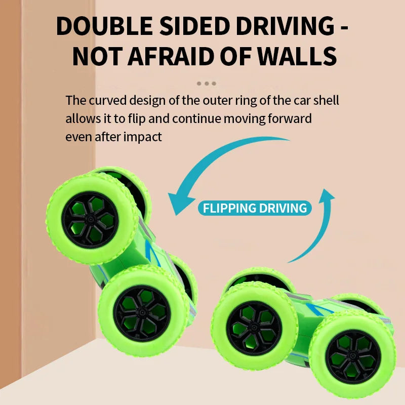4pcs/2pcs/1pc Double-Sided Inertia Stunt Rolling Toy Car - High Playability, Double-Sided Playability