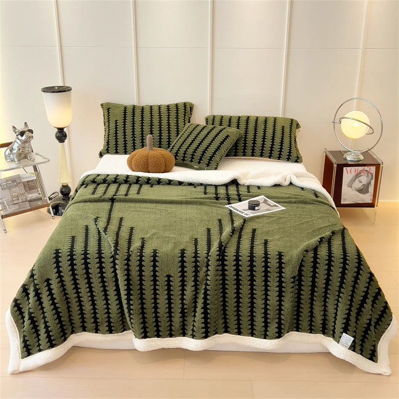 Warm Flannel Autumn Winter Blanket Super Soft Fluffy Queen Blanket Single Double Cozy Skin-friendly Multifunctional Nap Blanket