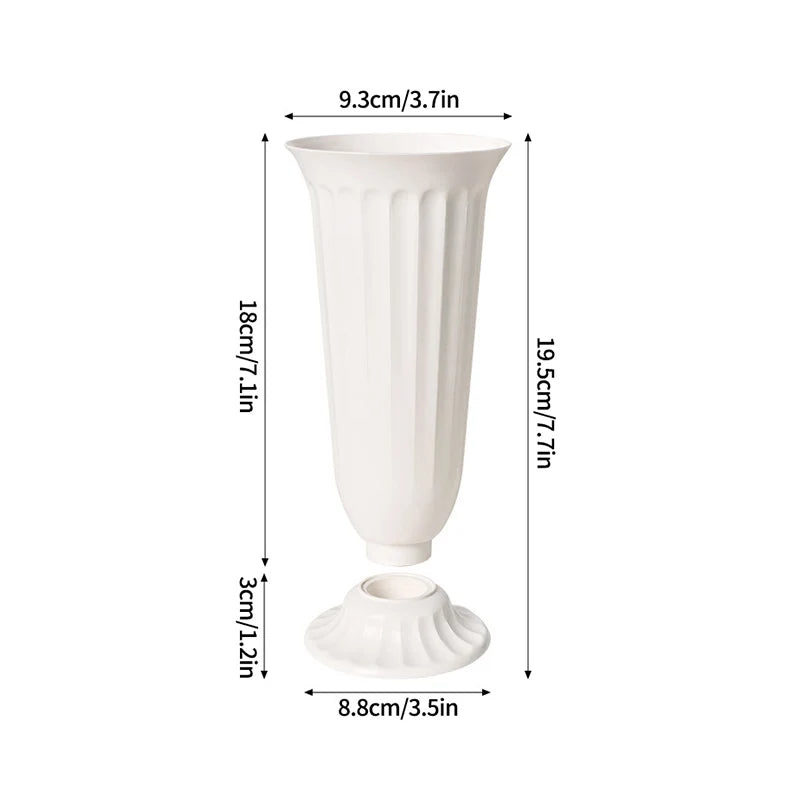 Simple Plastic Vase Pots for Plants Flower Arrangement Vase Decorative Vase Art Plastic Flowerpot Desktop Vase Flower Bottle