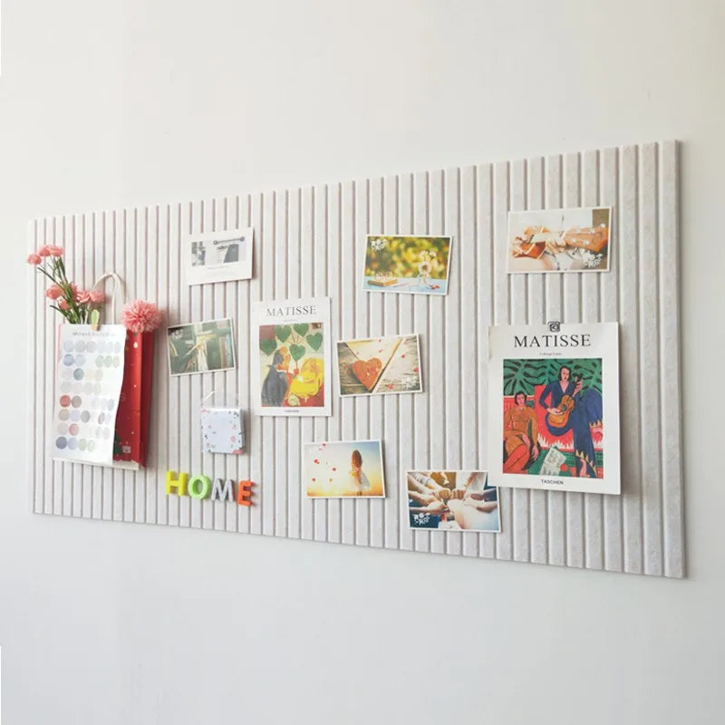 Thickened Decorative Felt Cork Board Large Bulletin Board Foldable Photo Display Board for School Home Office Walls Decor