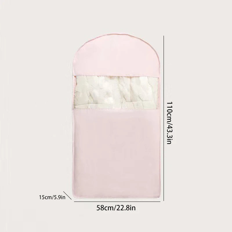 1pc Down Jacket Compressed Dust Cover Clothes Compression Hanging Bag Household Visible Clothes Storage Bag Wardrobe Organizer
