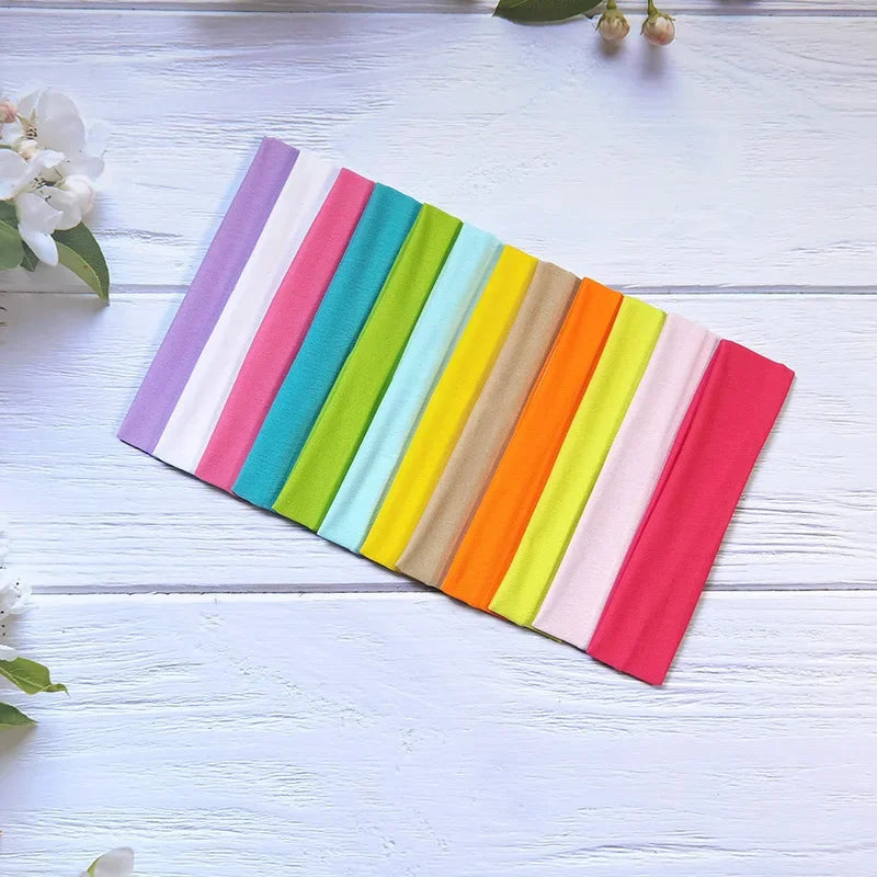 Solid Color Knitted Elastic Hair Band Fashion Headbands for Women Sports Running Fitness Yoga Makeup Hair Accessory