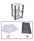 Multi Functional Building Blocks Stackable Multi-Layer Desktop Storage Rack Simulated Military Bunkers 16x16 Plate Support Girde