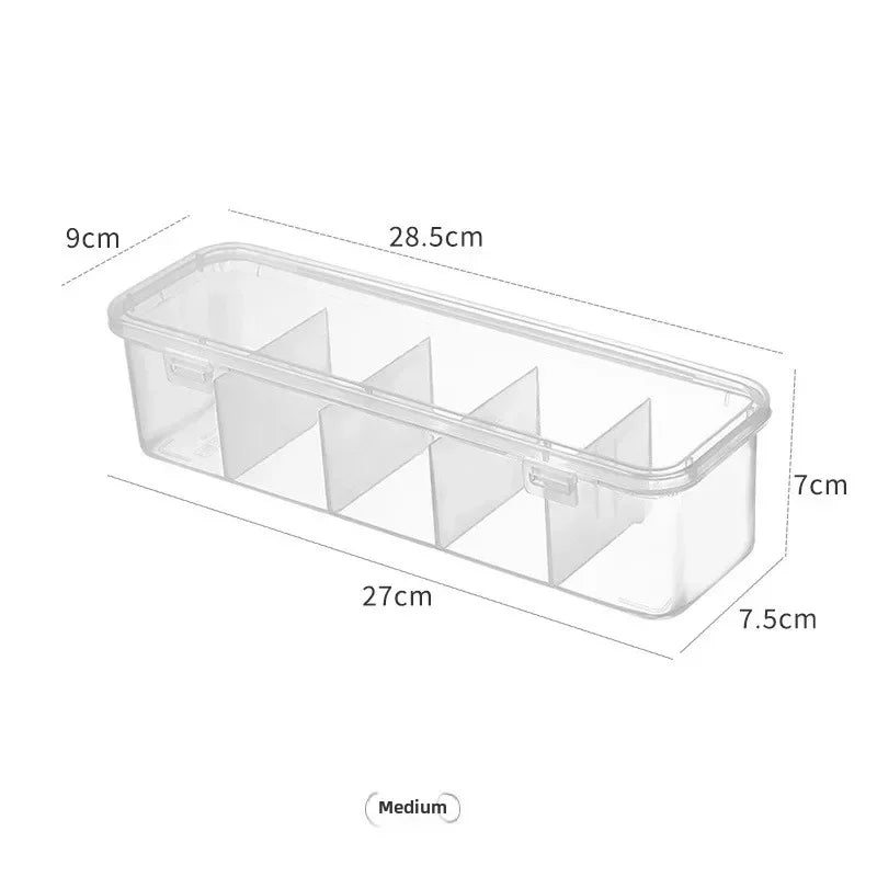Transparent Data Cable Organizer Case Classification Dustproof Card Organizer with Lid Clutter Collection Box for Office Home