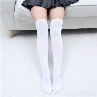 Stripe Stockings Girls Korean Japanese Kawaii Lolita Socks Muply Casual Thigh High Knee Socks Womens Long Socks
