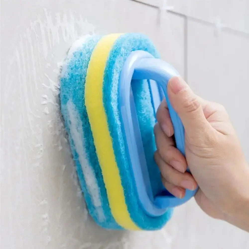 Multi-Function Cleaning Sponge with Handle for Kitchen & Bath