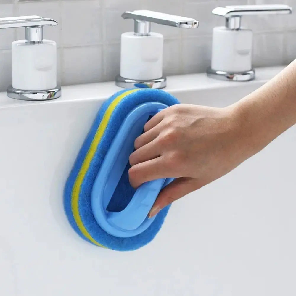 Multi-Function Cleaning Sponge with Handle for Kitchen & Bath